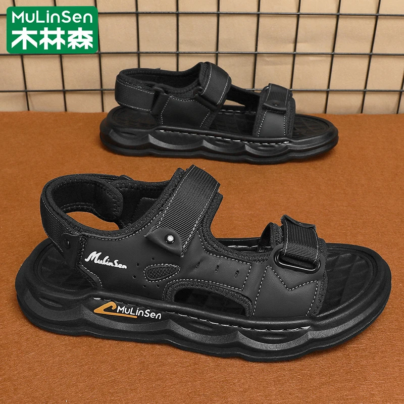 木林森男士沙滩鞋2025新款夏季外穿休闲运动凉拖鞋防滑耐磨凉鞋男