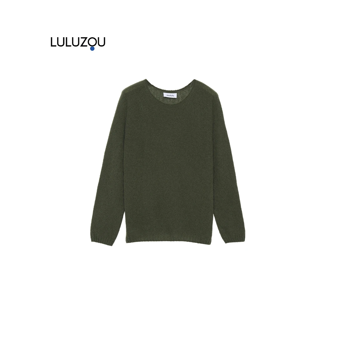 luluzou 丝羊绒针织打底套头长袖新款12281