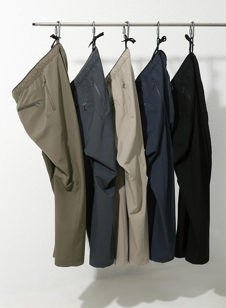 鸟系！2025户外复合薄绒三防软壳裤男士高弹防泼水冲锋裤休闲裤