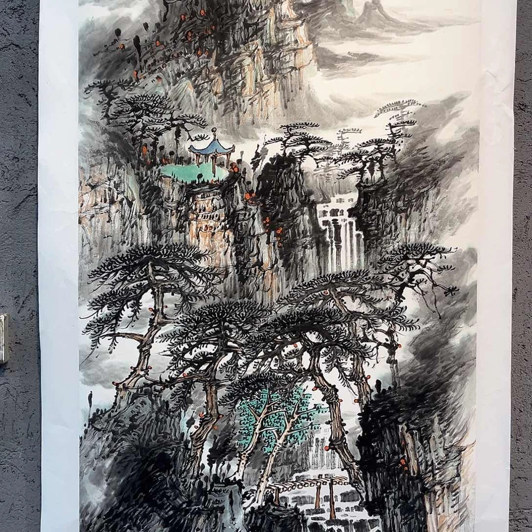 国画手绘作品国会作品