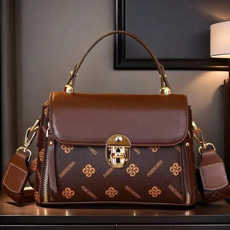 香港轻奢2025新款复古潮流百搭款大容量斜挎包妈妈单肩手提包