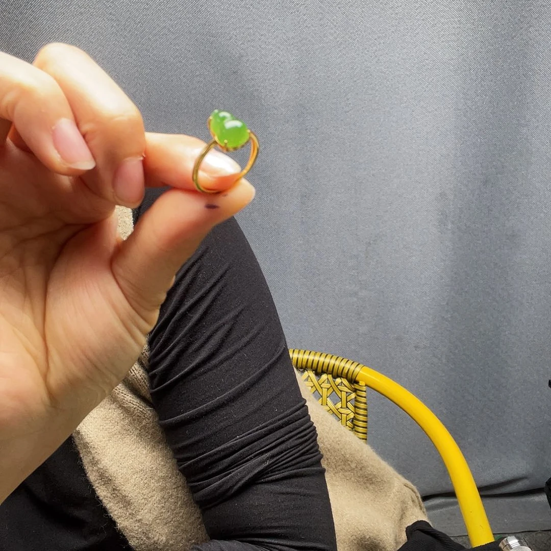 和田玉银S925镶嵌戒指