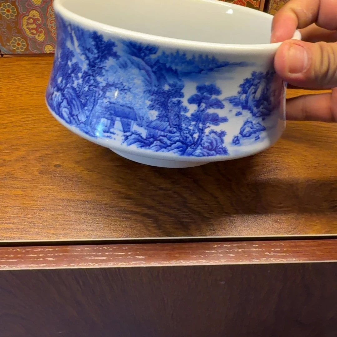 川***寨杯子景德镇全手工手绘陶瓷