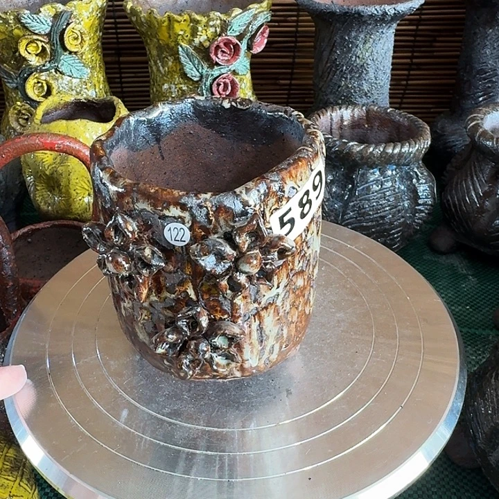 内口8高11粗陶手工制作