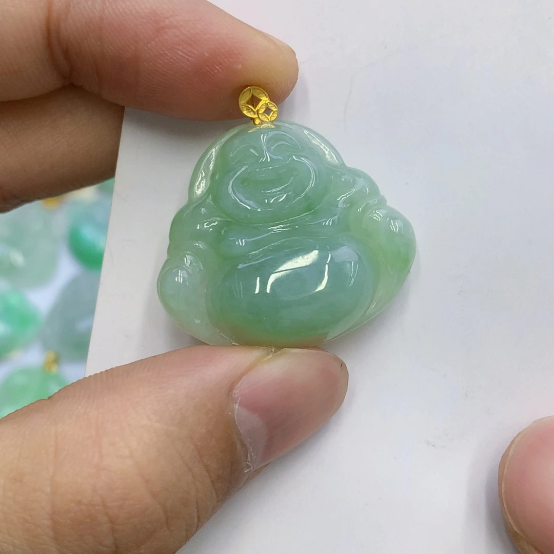 18K金镶嵌挂件翡翠翡翠