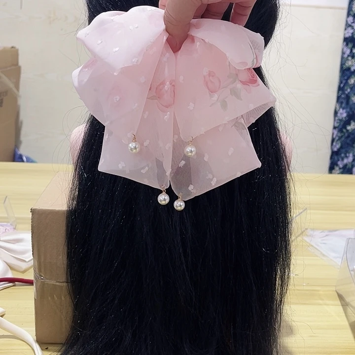 铁合金布艺蝴蝶结发夹