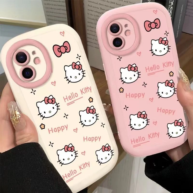 满屏凯蒂猫适用苹果16手机壳iPhone15泡芙14/13卡通12/11PROMAX情