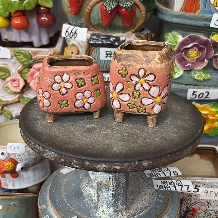 粗陶材质多肉花盆