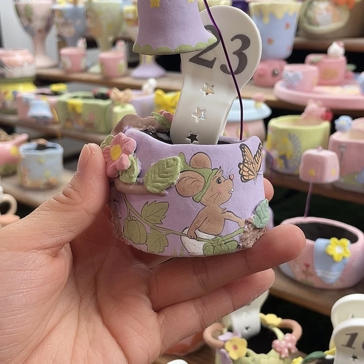 23…..手工手绘花盆