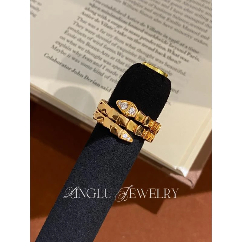 925银合成锆石戒指 认准星璐•【蛇形戒指】多层轻奢小众时尚戒指女