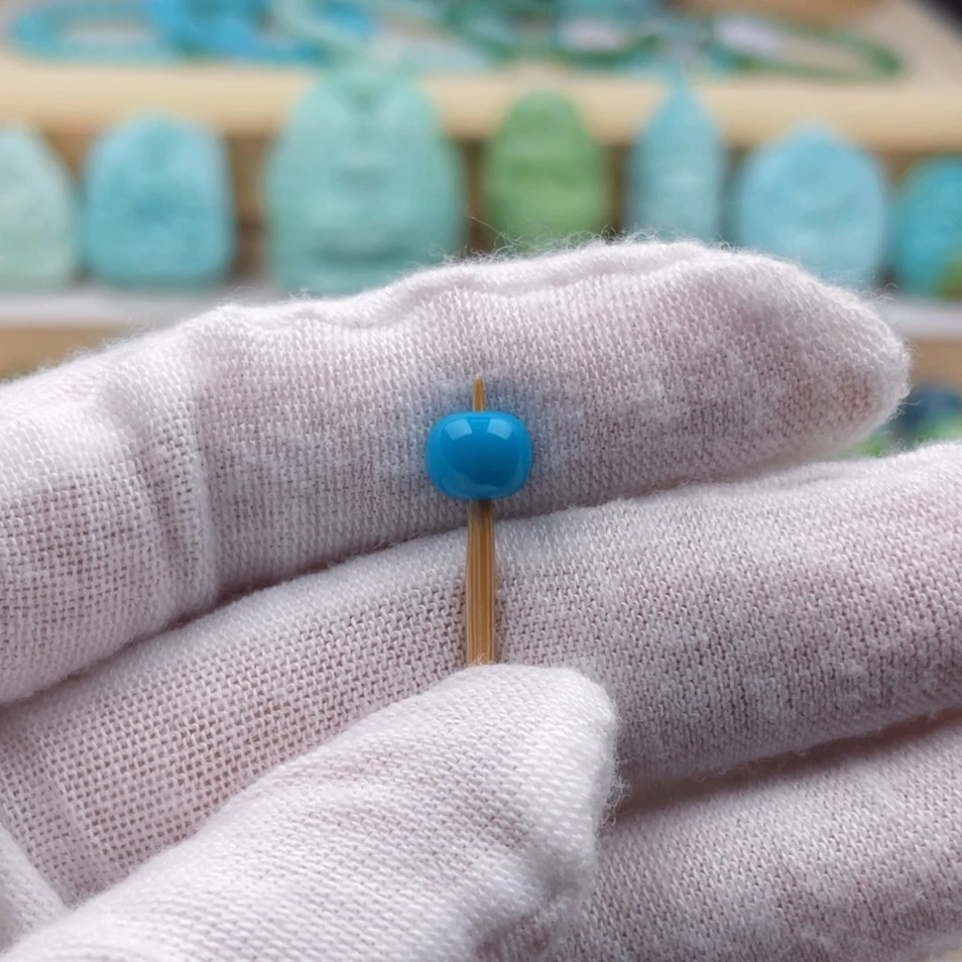 未镶嵌绿松石珠宝奇石6.5mm