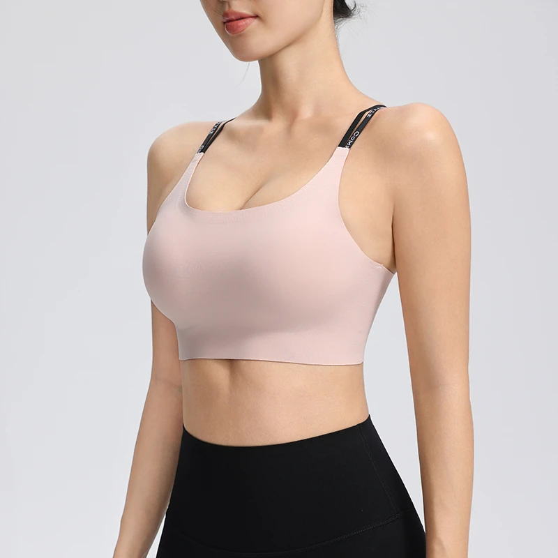 女士高强度防震字母交叉美背运动内衣健身瑜伽透气文胸-A11