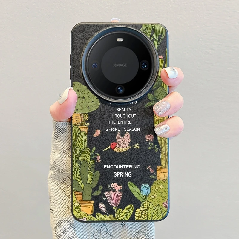 仙人掌丛林适用华为Mate70Pro手机壳创意mt60小众保护套P70防摔软