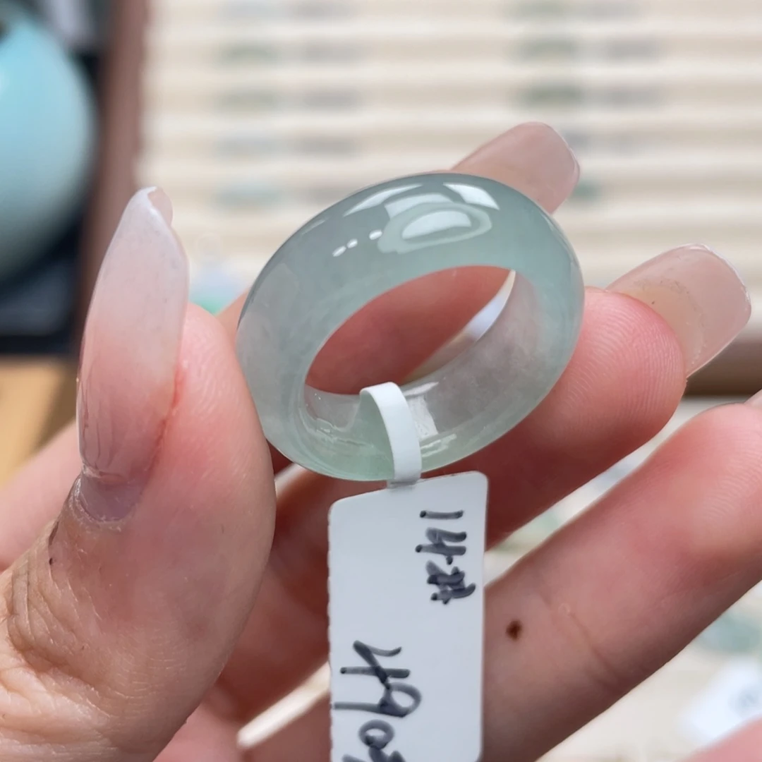 翡翠未镶嵌戒圈a36港圈14冰胶葡萄肉小墩墩