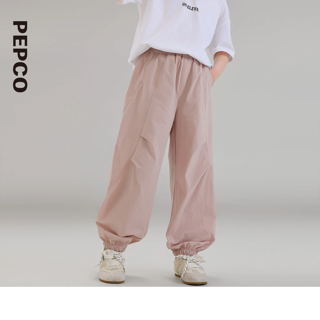 小猪班纳童装2025夏装新款儿童长裤中大童女童休闲裤子832523018