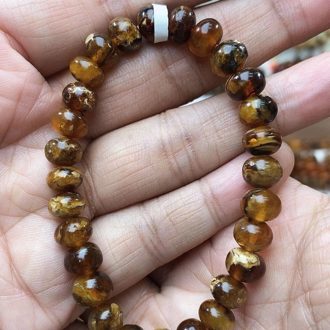 琥珀未镶嵌手链8蜜蜡