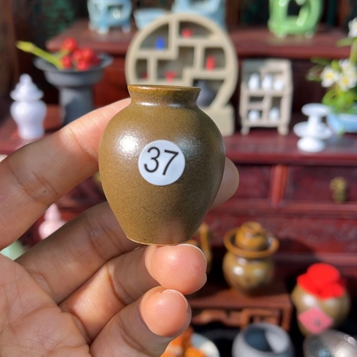 摆件微陶老王迷你花瓶