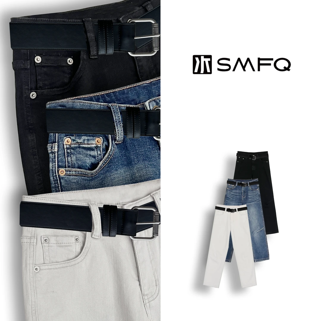 水木夫妻”蒙特利尔“15氨弹力巨显瘦加绒牛仔裤烟管裤SM5773