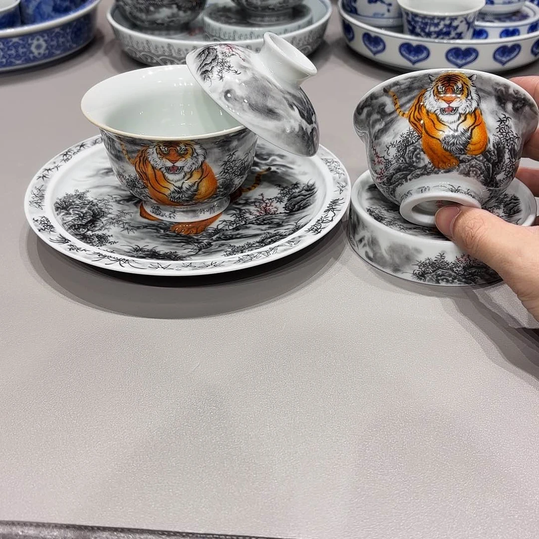 盖碗景德镇高温茶具