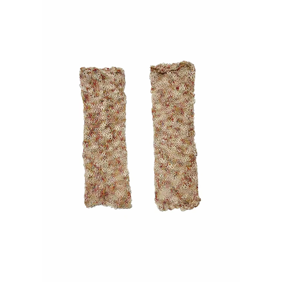 左岸迷香 Z25SS7203 布衣分享原创小众春夏复古棉质针织配饰袖套