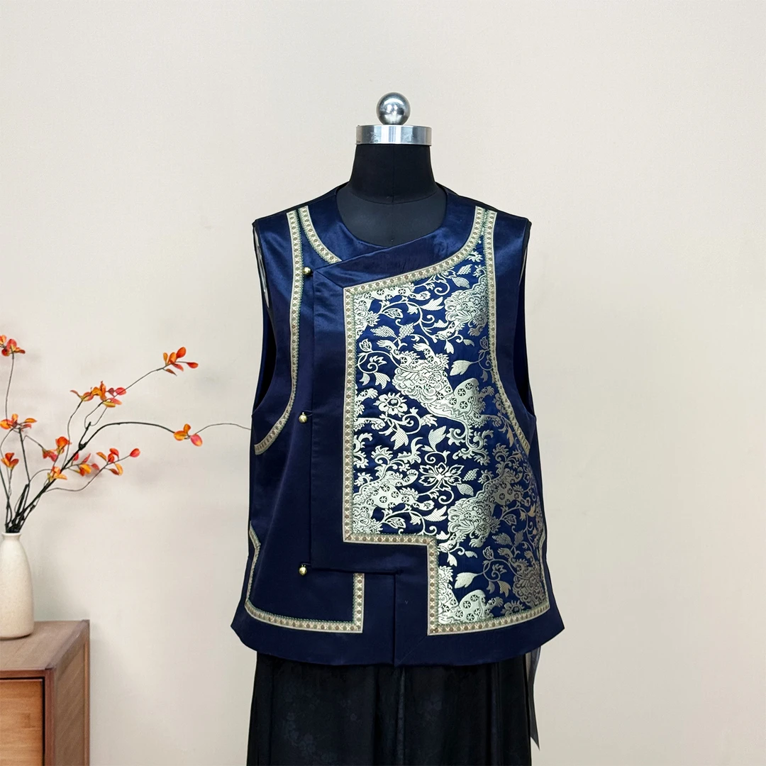 新中式国风女装丝毛汉服马甲F26009