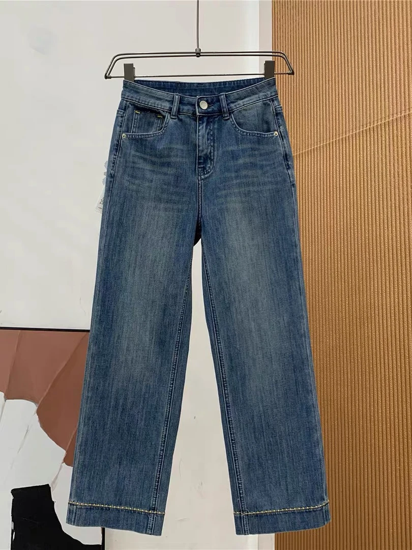 【只出不进，不回家】68268 薄料九分小直筒牛仔裤