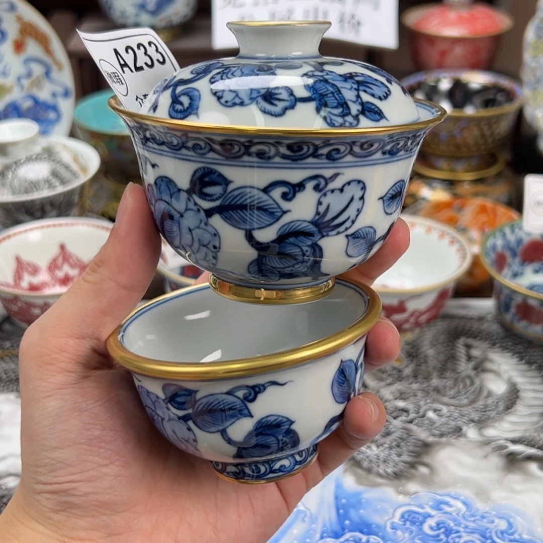 麻***生瓷片景德镇手工手绘陶瓷