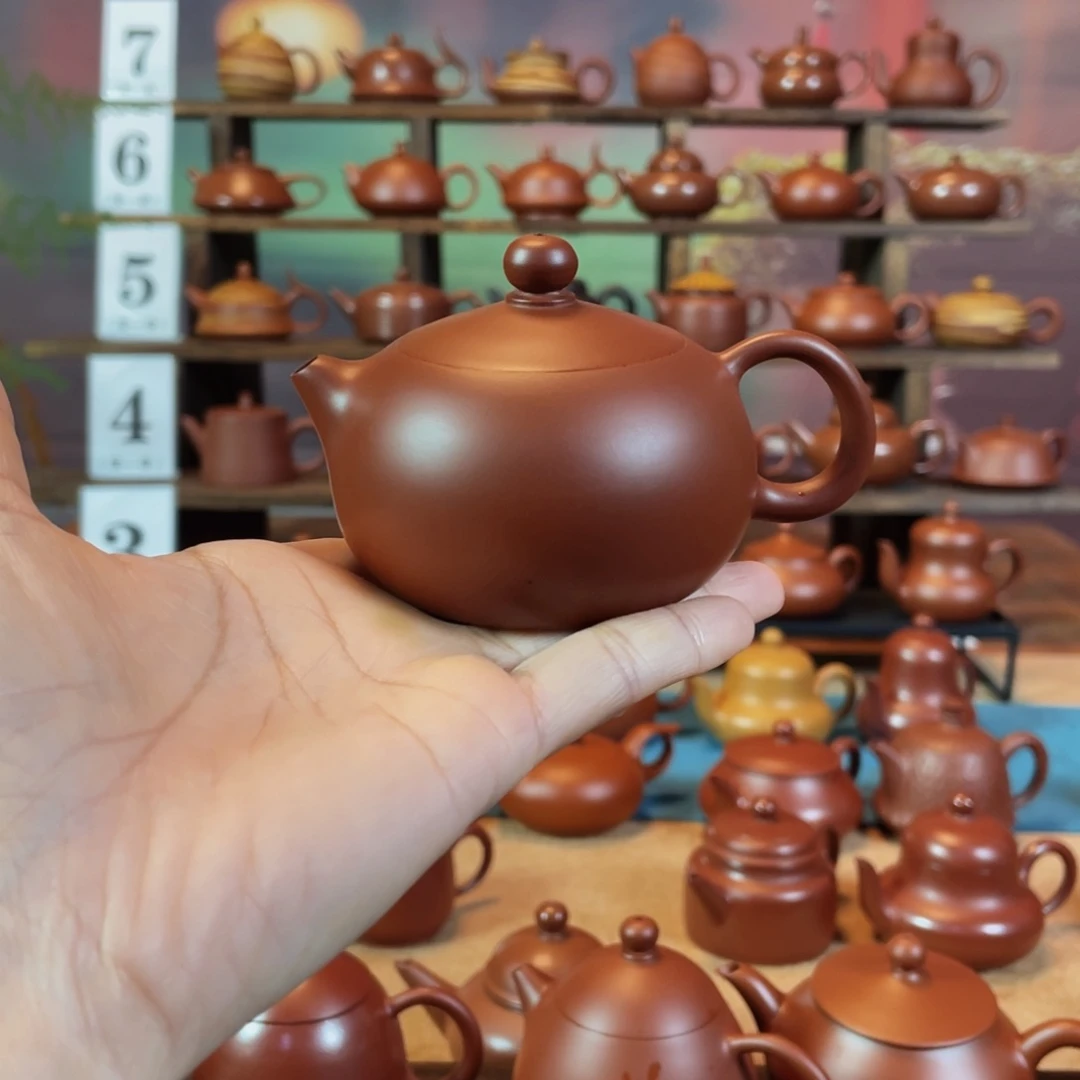 茶壶紫砂小***多潮州手工手拉朱泥西施壶