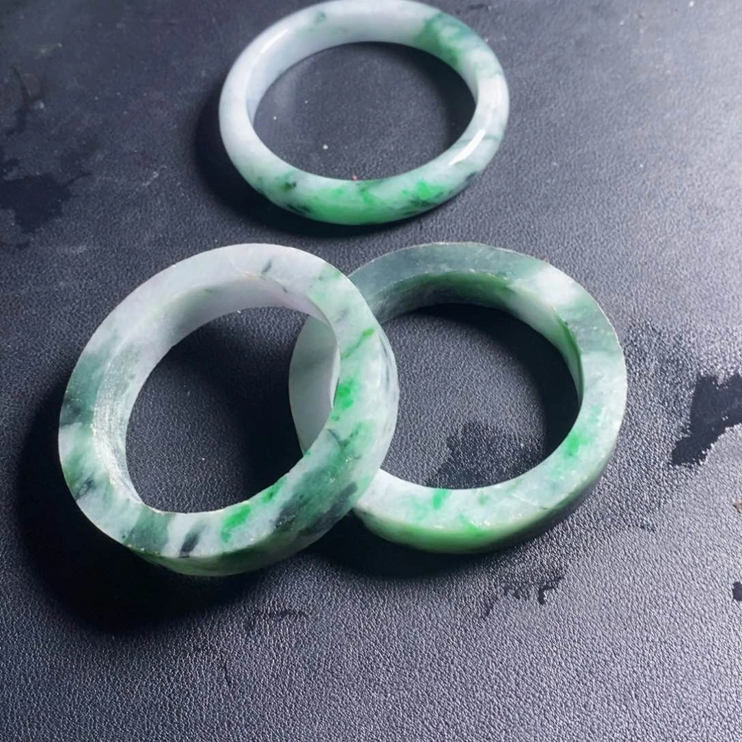 定制翡翠单单美翡翠手镯定制未镶嵌单单美翡翠手镯定制5458圈包容