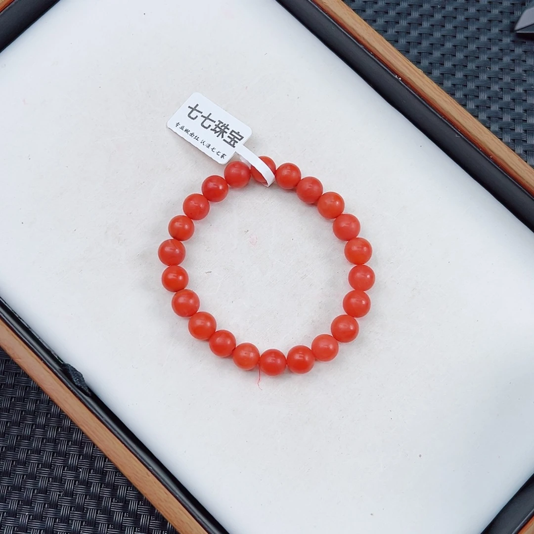 未镶嵌天然南红玛瑙保山杨柳滴水洞哑光手串卡8一条