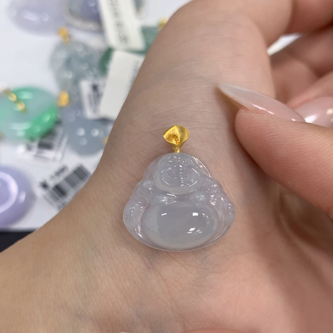 颈饰18K金镶嵌翡翠