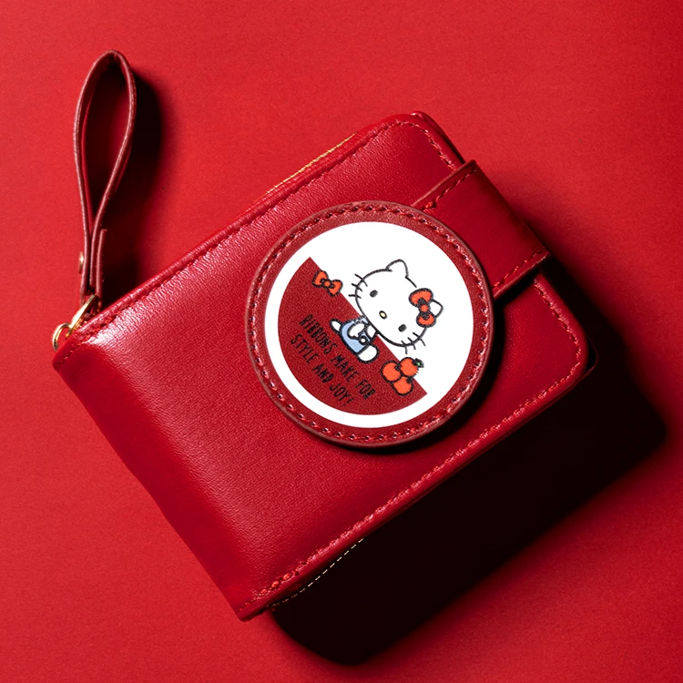 可爱hellokitty凯蒂猫皮质卡包女大容量多卡位证件收纳包便携卡包