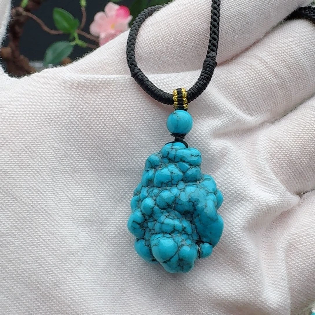 绿松石未镶嵌颈饰吊坠