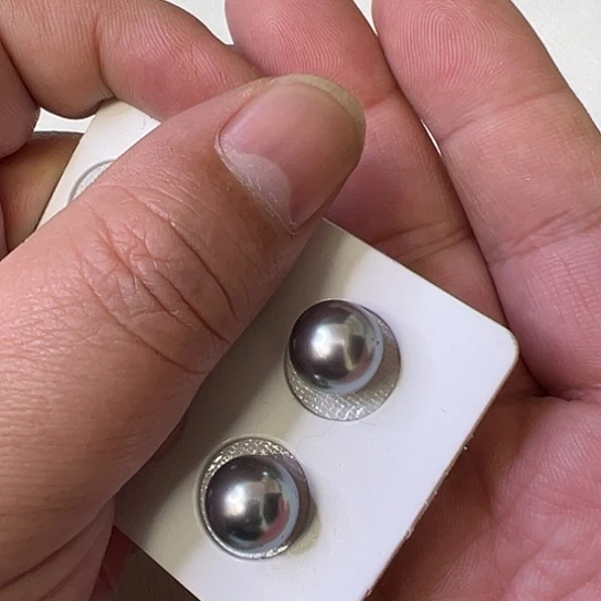 海水珍珠耳饰银S925镶嵌L****u定制耳钉