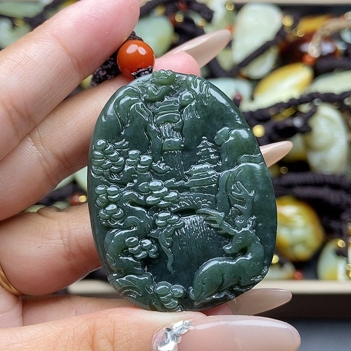 和田玉未镶嵌颈饰