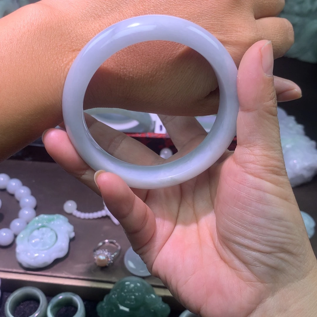 定制翡翠未镶嵌手镯58