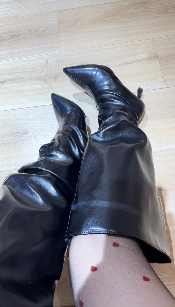 过膝欧美长靴气质