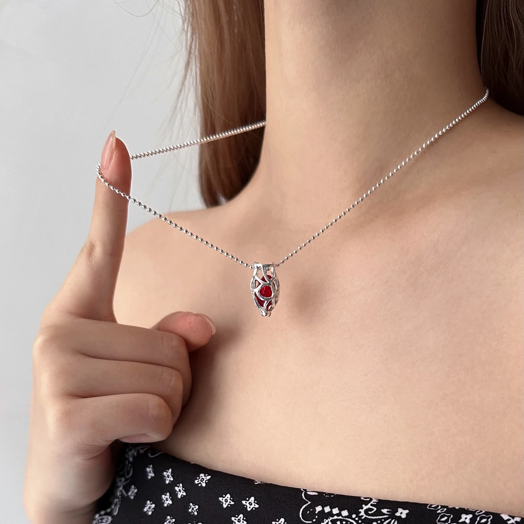 合金项链 X5309-1时尚小众精致潮流轻奢气质百搭个性恶魔之心项链
