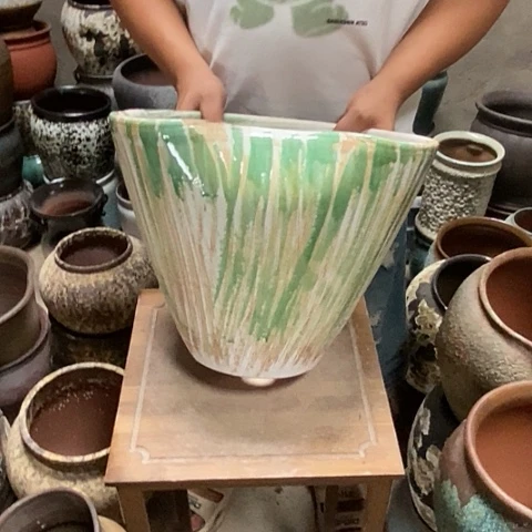 口32高度25绿色斗箕