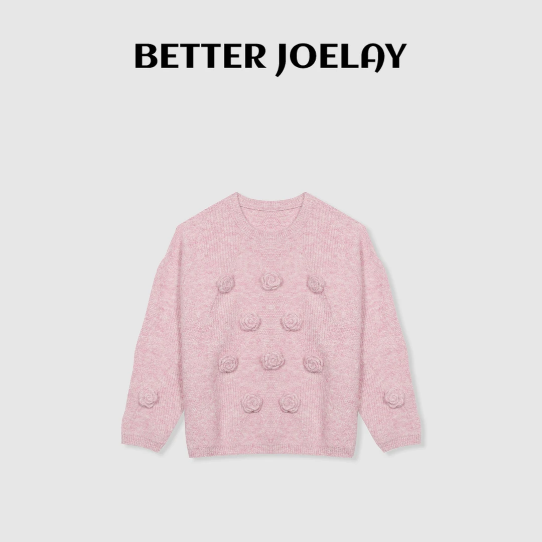 （直播）BETTER JOELAY-【玫瑰都市】时尚针织套头毛衣温柔百搭LL5361