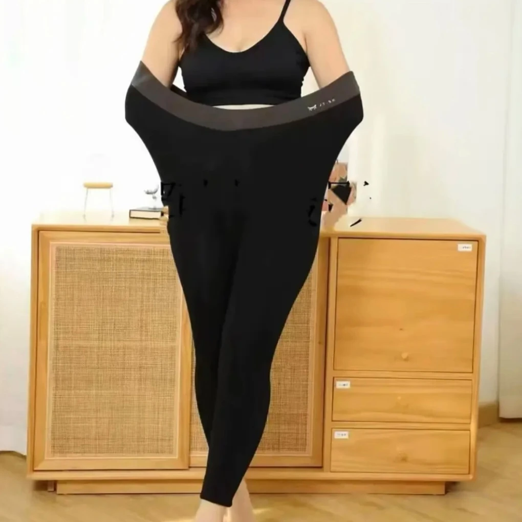 8102-HLG秋冬新款大码高弹力显瘦保暖可外穿养护棉裤