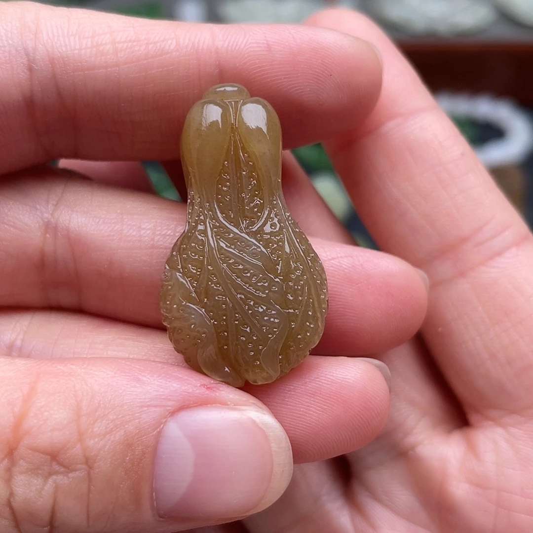 颈饰未镶嵌和田玉糖白菜吊坠