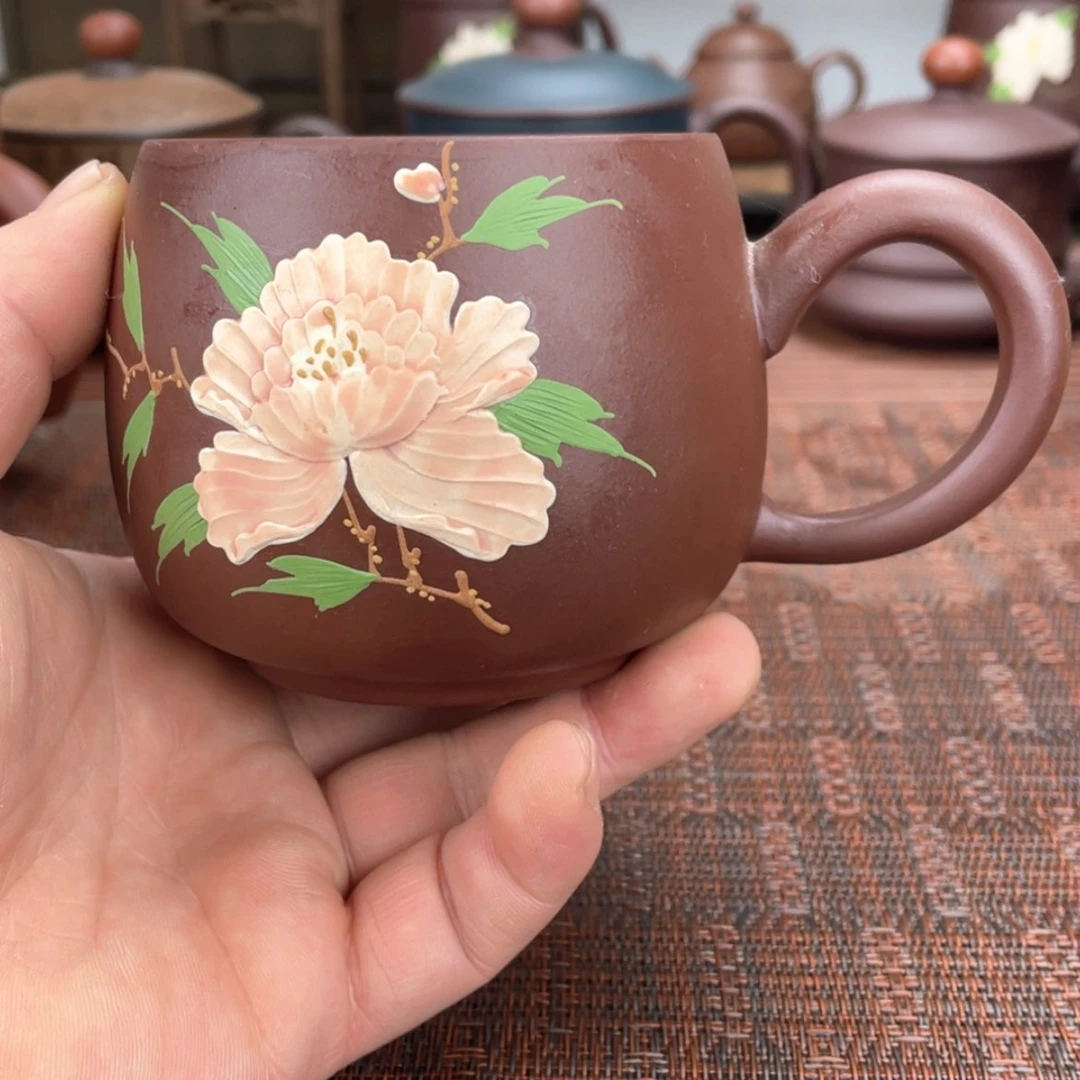 【闪购商品】紫砂茶杯宜兴原矿紫砂盖杯微瑕