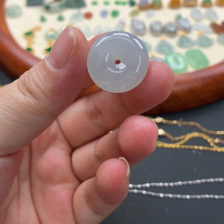 翡翠未镶嵌颈饰翡翠平安扣大