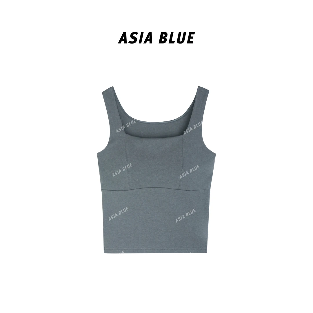 【TOGETHER】方领一体带胸垫内搭背心W1044