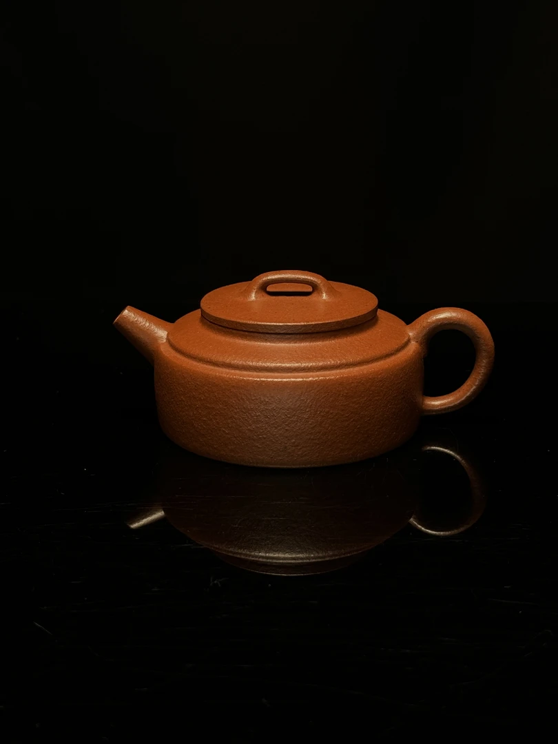 【线韵大红泥容量130cc】黄龙山原矿大红泥精工半手制作宜兴紫砂壶