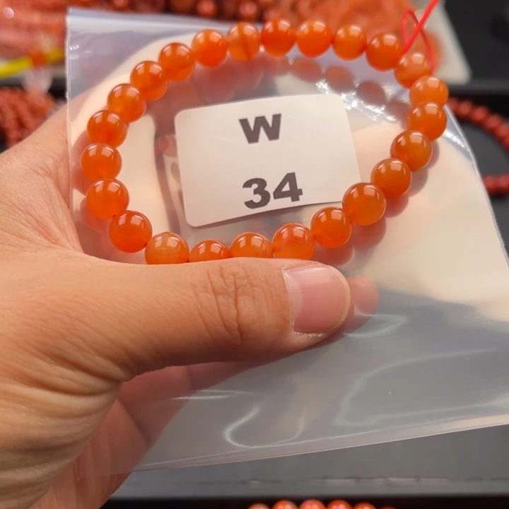 南红玛瑙未镶嵌多样性发货默认微瑕称重8mm