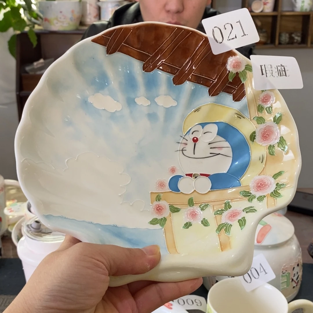 瓷片景德镇釉下彩手绘