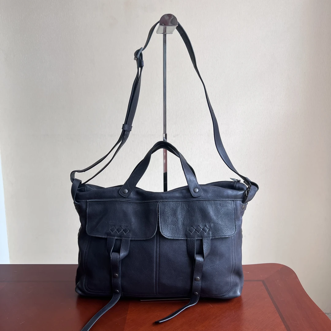 95新 BOTTEGA VENETA/葆蝶家 BV邮差包斜挎包 鱼鱼