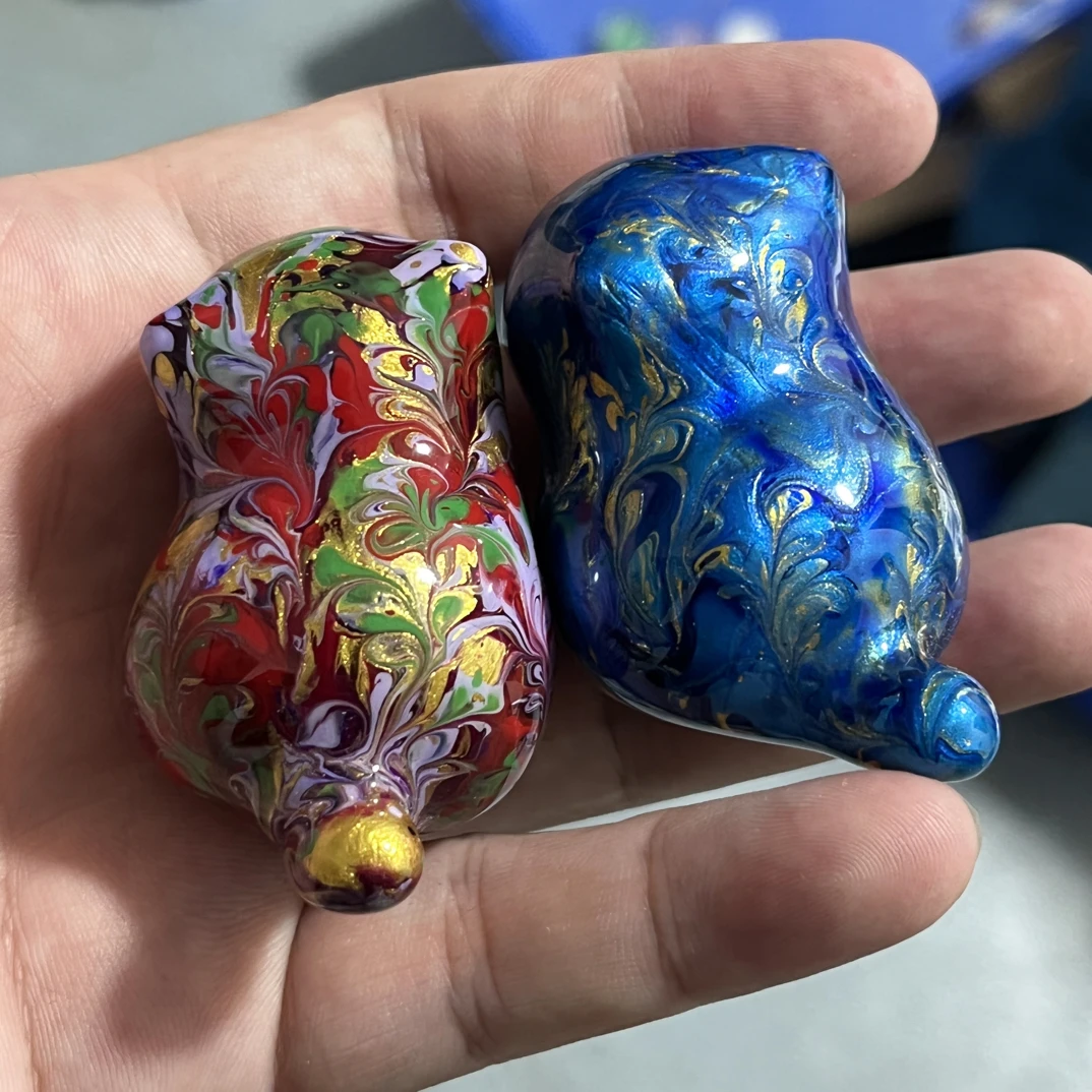 拉花小蹲猫,檀木雕刻